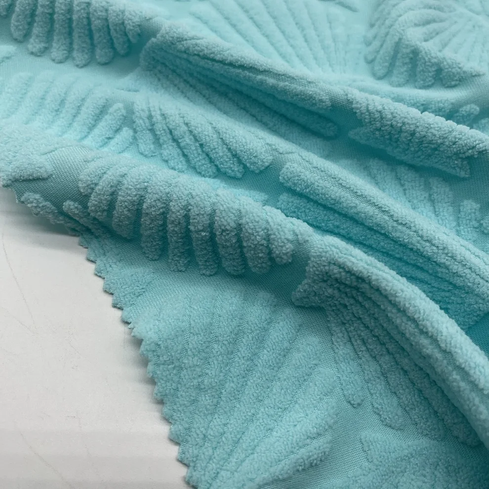 new spandex terry jacquard fabric for swimwear swimsuit knitted shells bikini fabric French terry toweling custom stretched