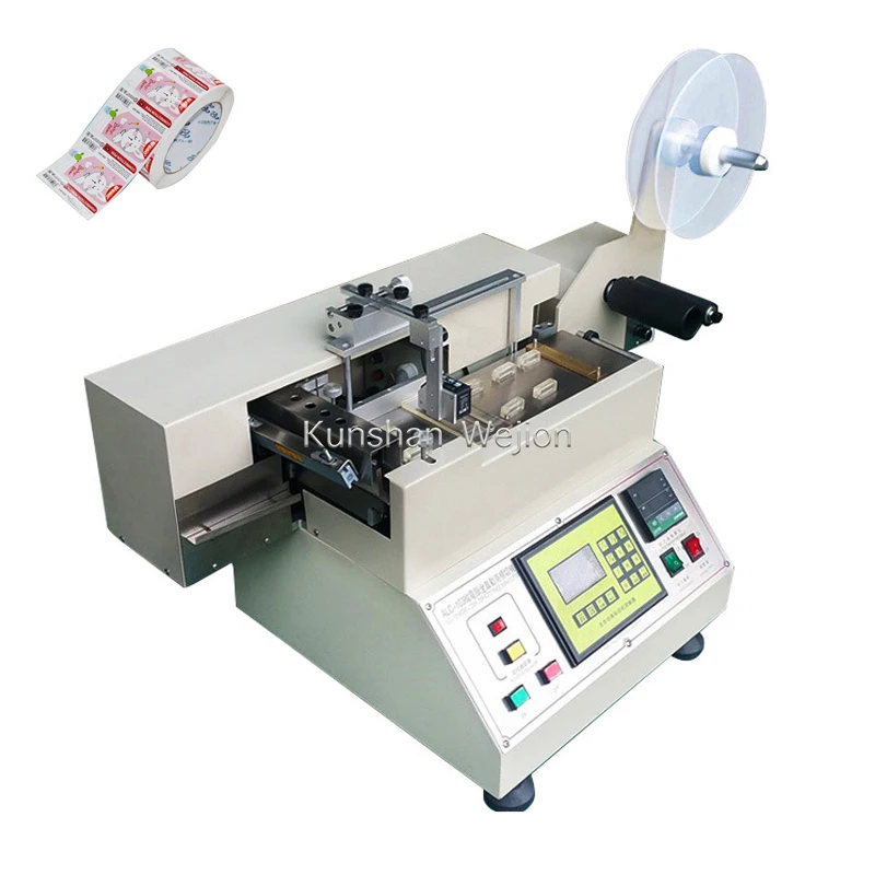 2075 High speed small sticker label cutting stacking machine hot & cold knife cutting