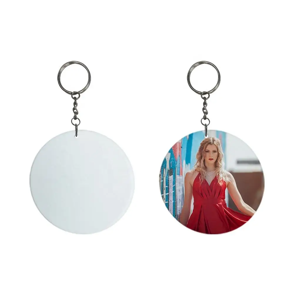 Wholesale Custom Printed Logo Heart Sublimation Keychain Digital Photo Zinc Alloy Keychain Blanks