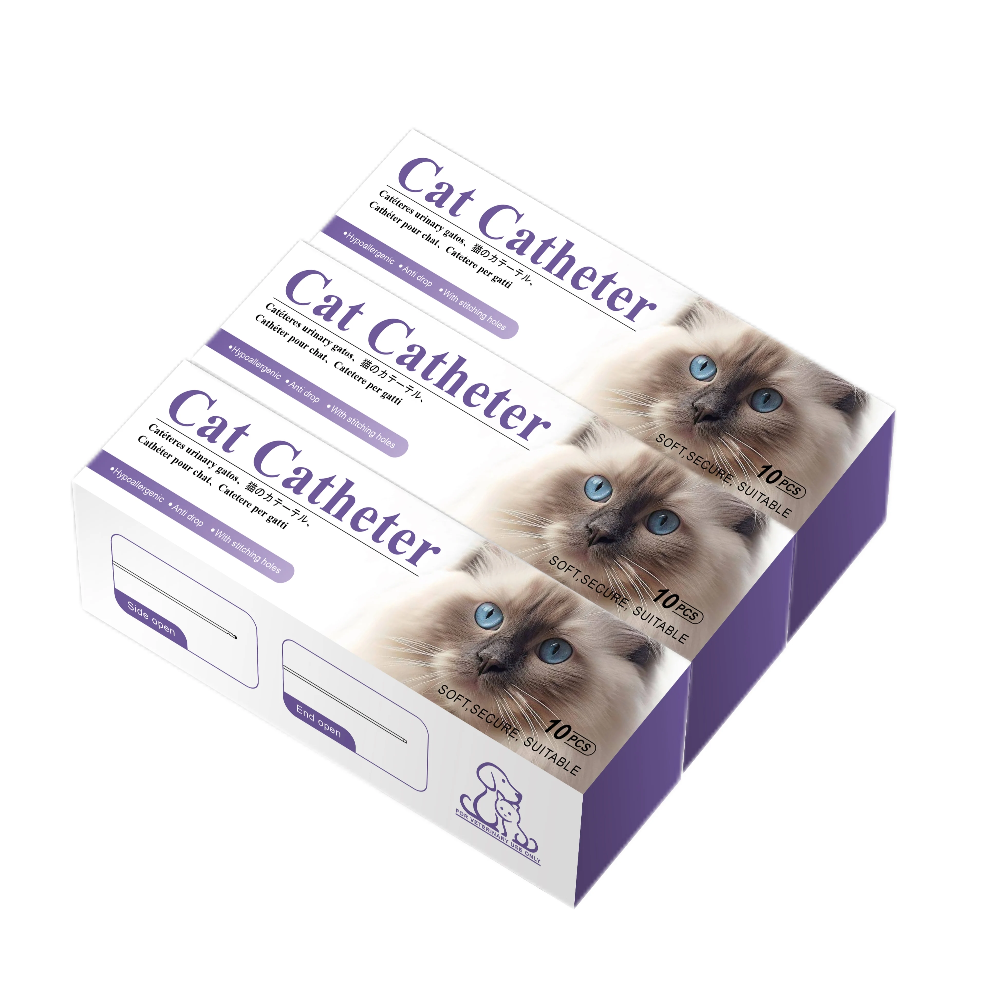 Cat Urinary Catheter Sterile Urethral Catheter 1.0/1.3mm (cateter para gatos, sin dolor) for Veterinary Use with the best price