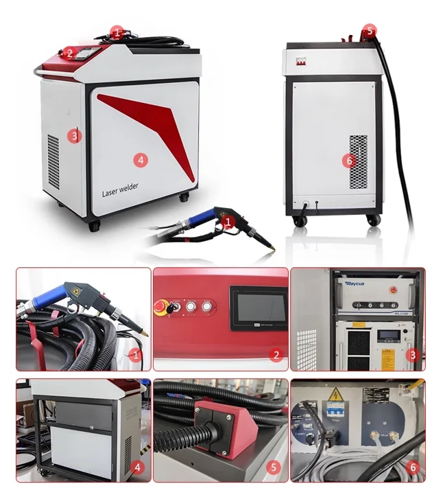 2000W Welding Machine Fiber Laser Welder Handheld Metal Max Copper Steel  Building