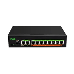 New design 8+2 port gigabit ethernet network switch Poe Ethernet Switch