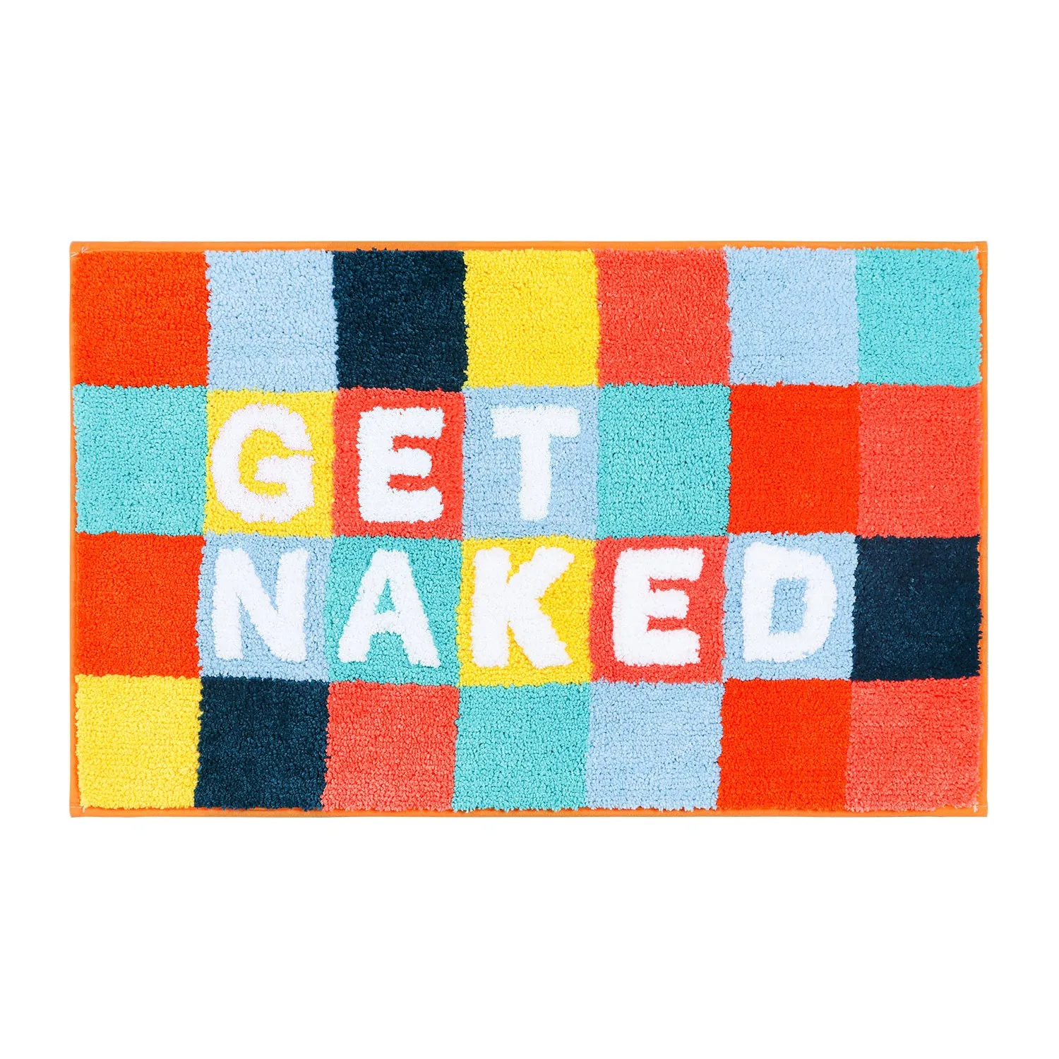 Luxury Printed Shaggy Absorbent Think Bath Floor Mats Checkered  Get Naked Rug Door Mat Carpet For Bathroom