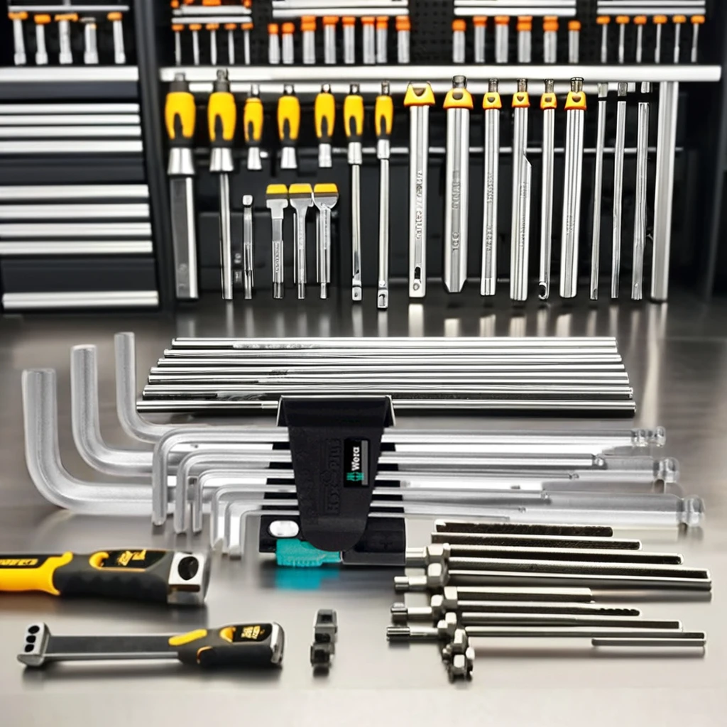 Hoffmann 627210 9 Wera Hexagon Key L-Wrench Set Hex-Plus Chrome-Plated Alloy Durable and Corrosion Resistant