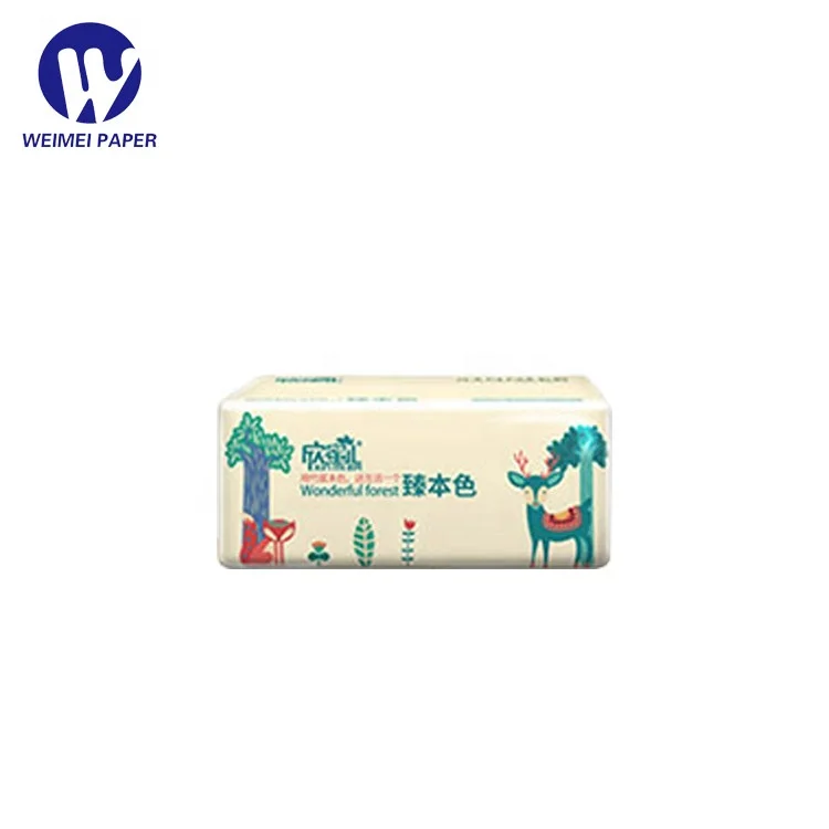 Bamboo Pulp Soft Facial Tissue Bacteriostatic Bamboo Fiber Can be customized personalized tissue paper