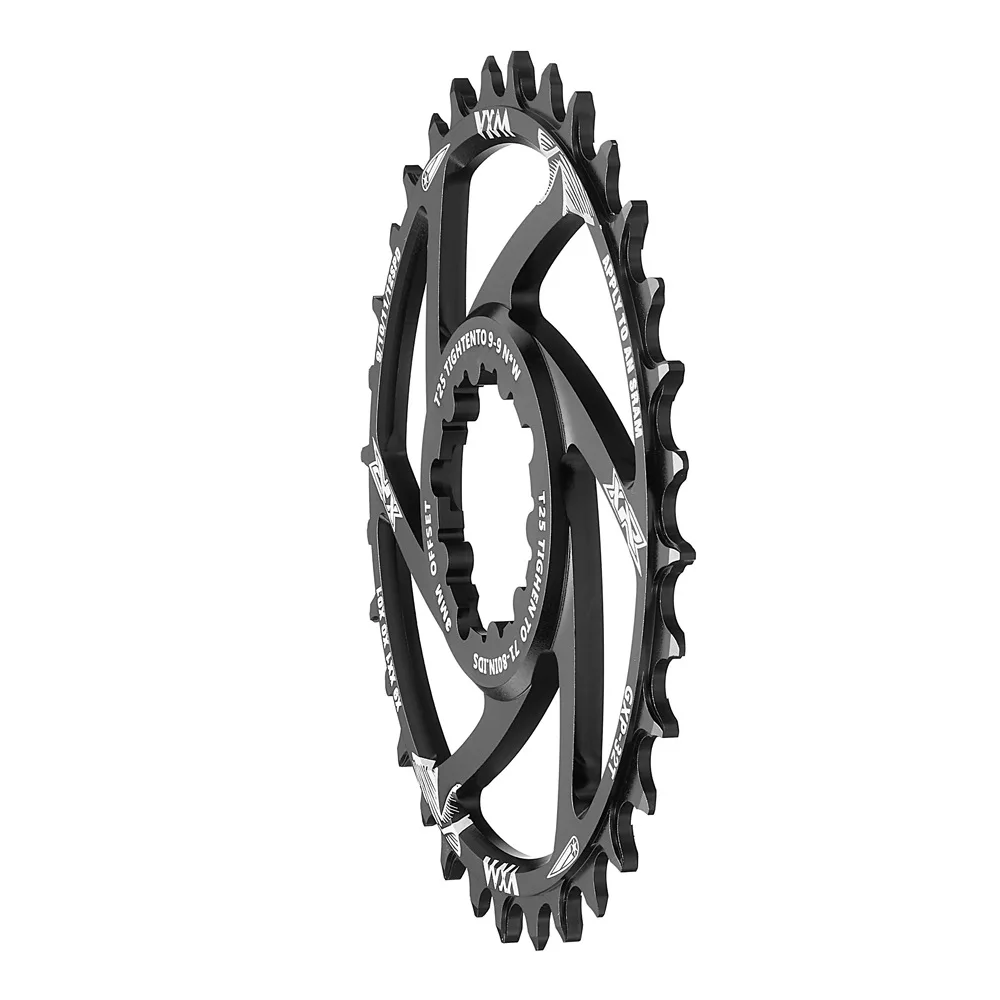 VXM one-piece direct-mounted disc offset 3 degrees speed-linked single-speed X9 XO XX1GXP bicycle chainrings
