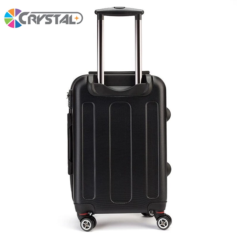 Crystal Brand Transparent Clear Travel Luggage Customized Initials Brand Trolley Luggage Personalized Logo Print PC Luggage