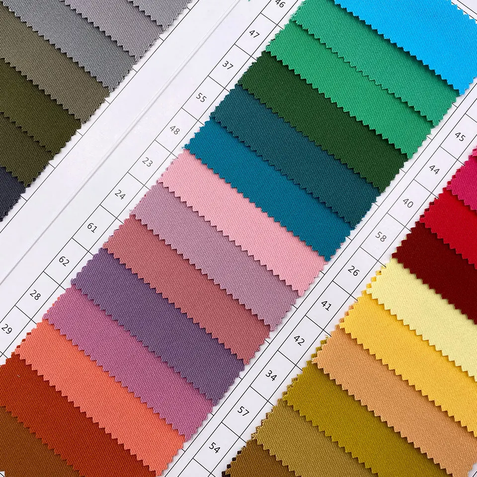woven dyed polycotton interwoven fabric for workwear CVC twill 60 cotton 40 polyester fabric