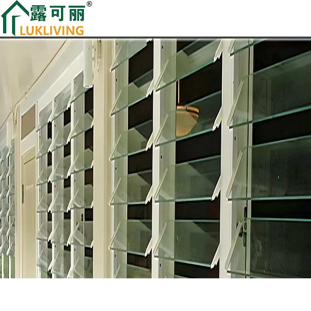 Lukliving jalousie tempered glass jalousie window glass prices jalousie window grills