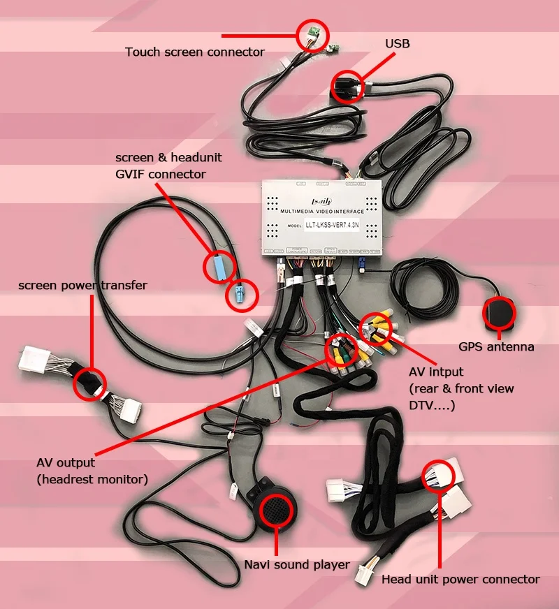 Android CP AA video interface box for Lexus RC300h RC200t RCF 2016-2020  with wireless auto gps navigation by Lsailt