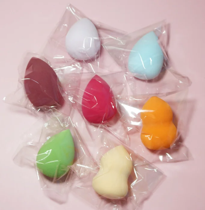 Красочная губка OEM, косметика, Экстра мягкая полипропиленовая упаковка, косметическая губка