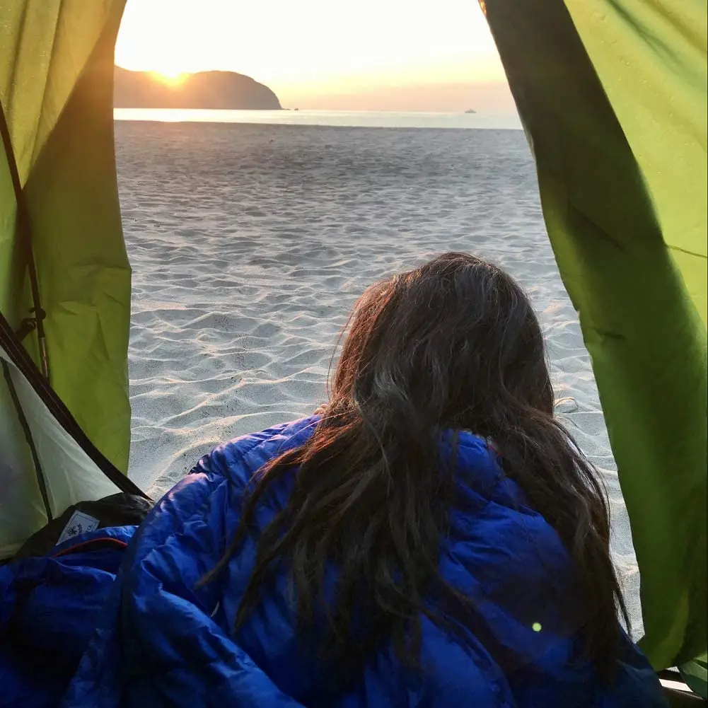 20D Outdoor Printed Windproof Duck Down Lightweight Portable Camping Puffy Blanket For Hiking Picnic