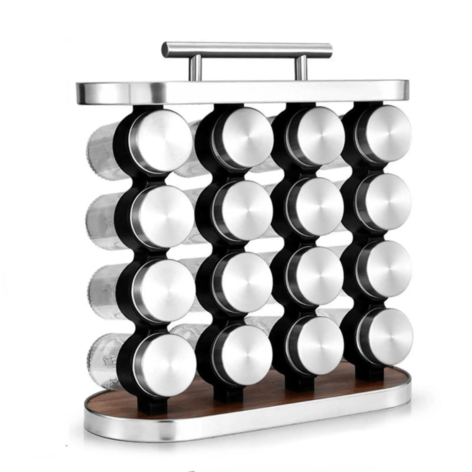 Handle Seasoning Rack for Kitchen Included Labels Chalk Marker for with Cabinet Spice Rack Organizer with Spice Jars