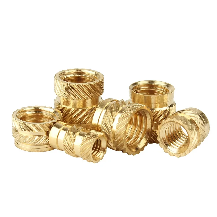 Threaded knurled brass inserts nut heat melting inserts for thermoplastics M2 M3 M4 M5 M6 M8 1/4-20 4-40 10-32 8-32