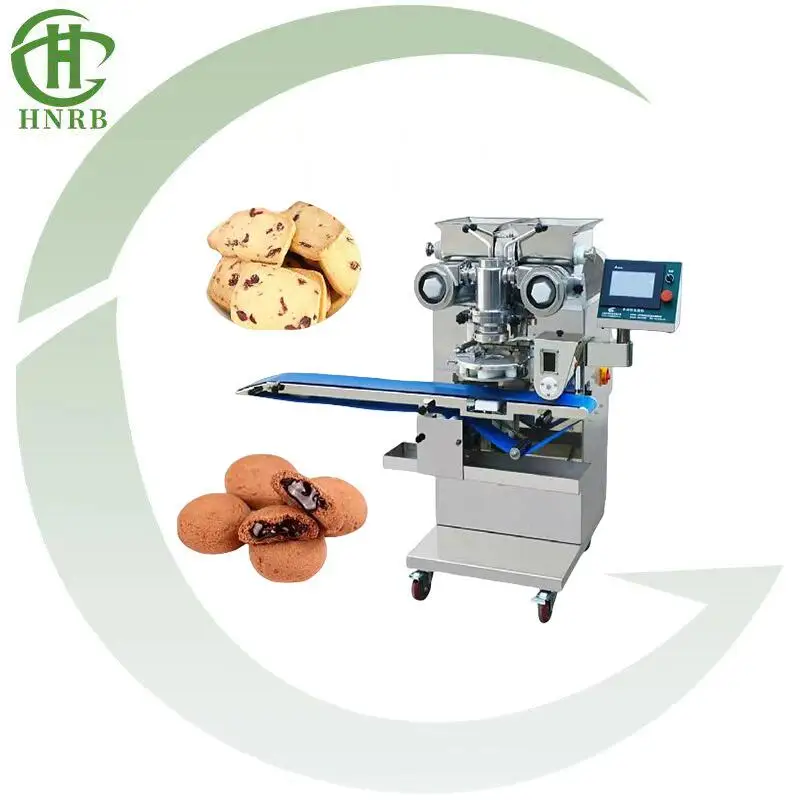 Full Automatic Biscuit and Snack Food Equipment Commercial Double Hopper Cookie Making Machine Sweet Macaron Encrusting Machine