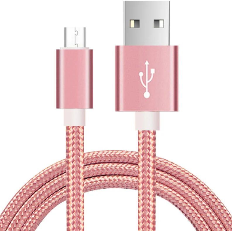 
1M Android Micro USB Cable Nylon Braided Fast Charging Data Charger V8 