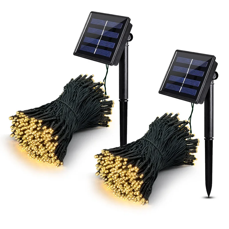 Uplumin Solar Christmas Outdoor Waterproof Garden String Lights 20m 200 LED  Fairy Lights for Xmas Yard Porch Camping Decoration