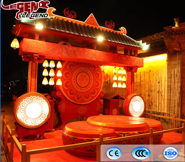 Colorful dimming lantern gongs and drums landscapes sculptures festivals carnival indoor and outdoor lantern exhibitions