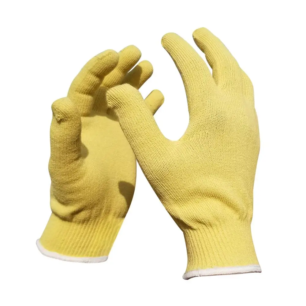 Custom Style High Impact Cut Resistant Knitted Protective Gloves / Protective Aramid Fiber Material Gloves