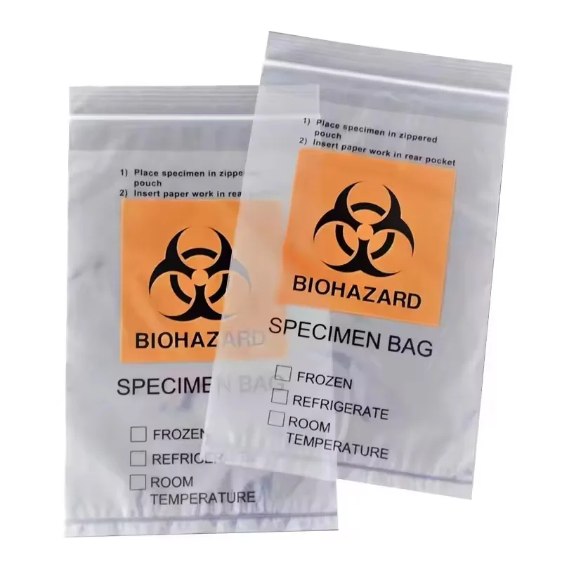 Medical Testing Bag Customized Pathology Biological Specimen Sample Transportation Self Sealing Nucleic Acid Sub Sealing Bag