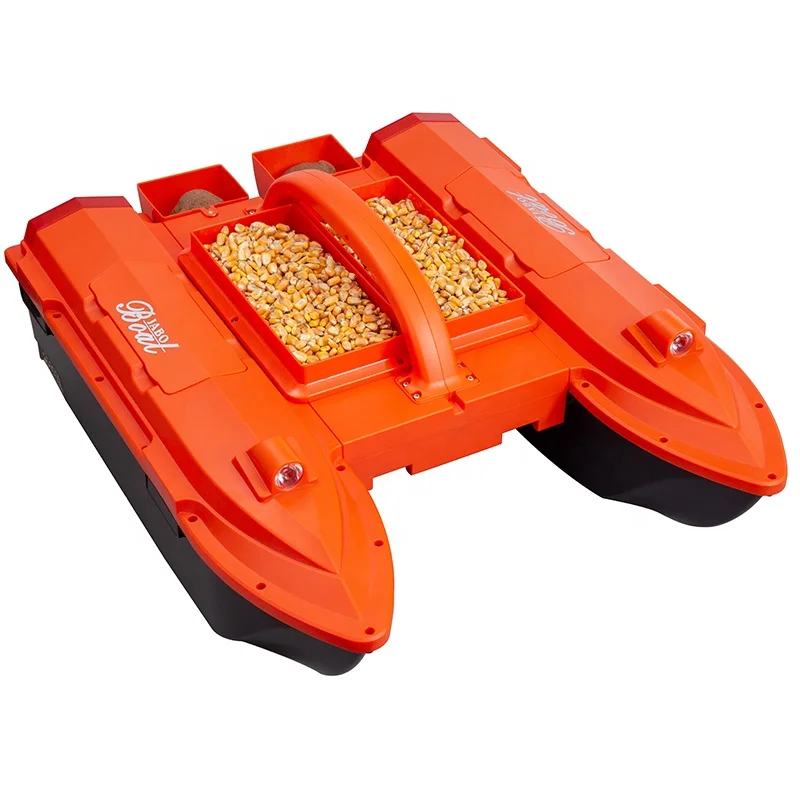 
Autonomous 500m long distance 32 feeding locations memory 4 hoppers 775 motors Li-ion battery fishing jabo 5cg bait boat orange 