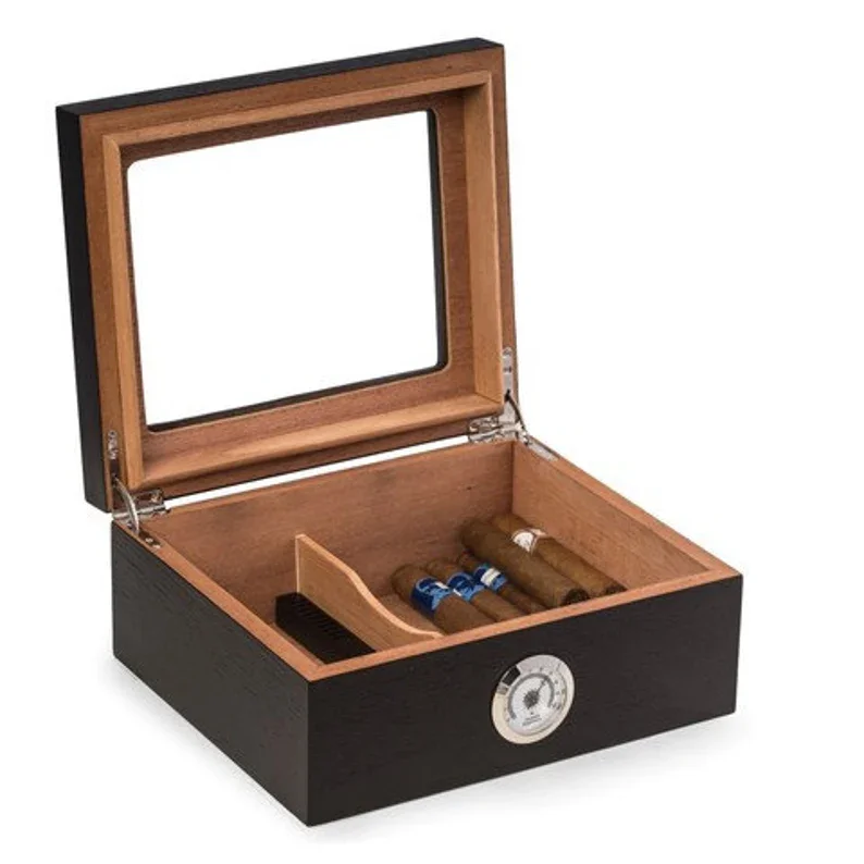 Espresso Wood Cigar Humidor wood humidor cigar box with Spanish Cedar Lining
