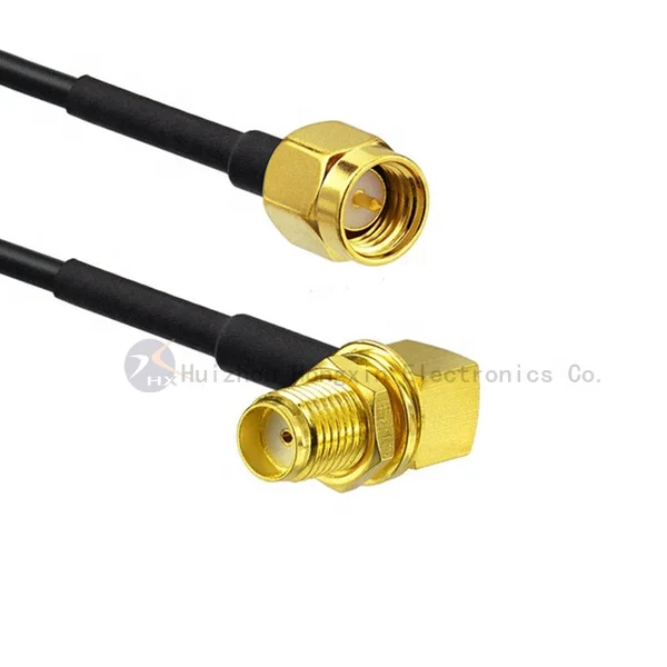 Quality Rf Cable Adaptor Sma Male To Sma Female Right Angle Pigtail Rg142 Cable Sma Male Straight Adapter Female