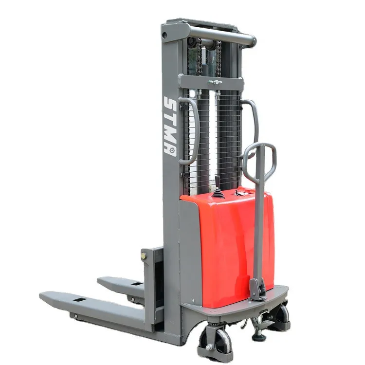 STMA semi electric pallet truck 1t 1.5t 2t semi electric stacker counterbalance with 3.5m 4m 4.5m lifting height