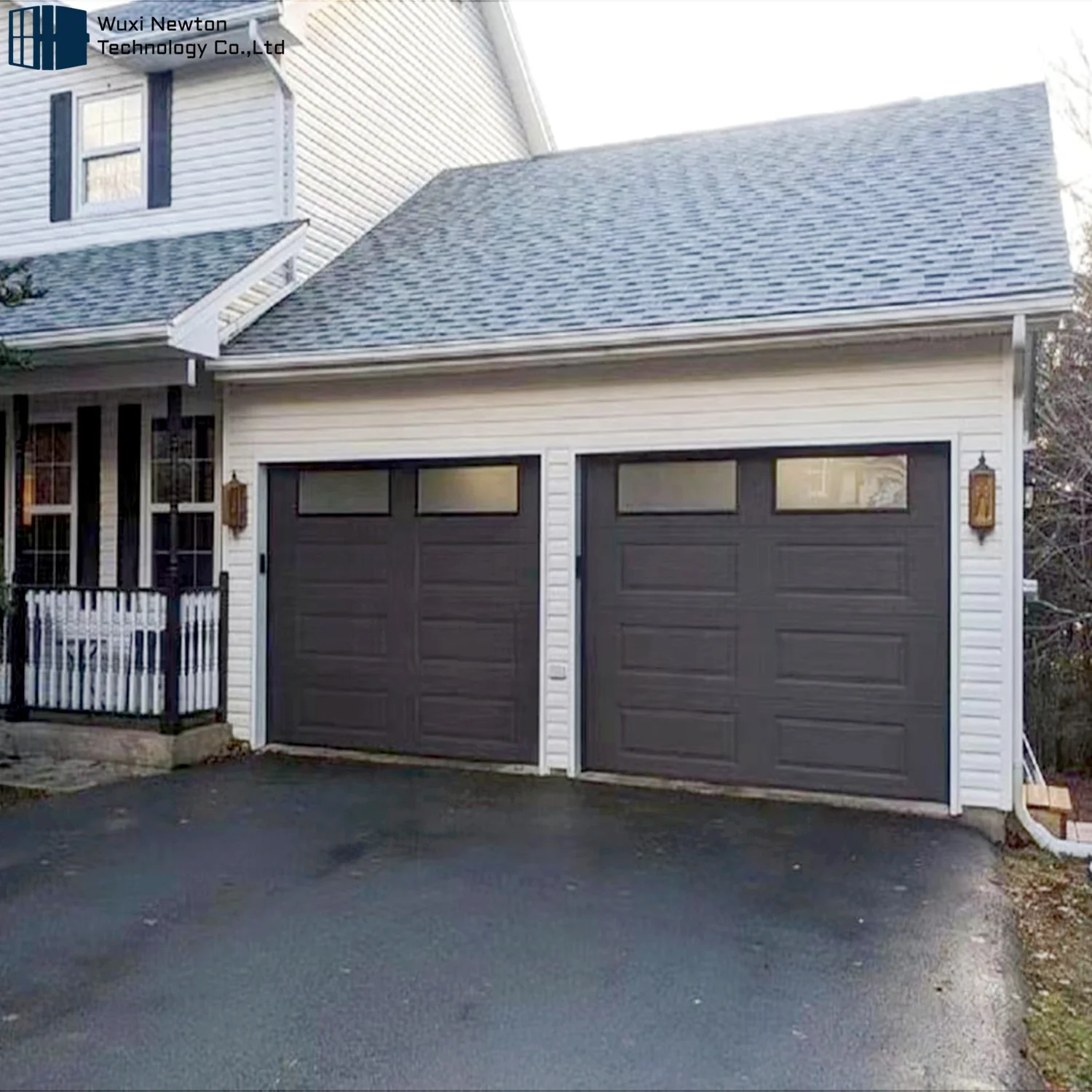 Factory Direct Selling Residential Automatic Sectional Garage Door Screen for 2 Car 16x7ft