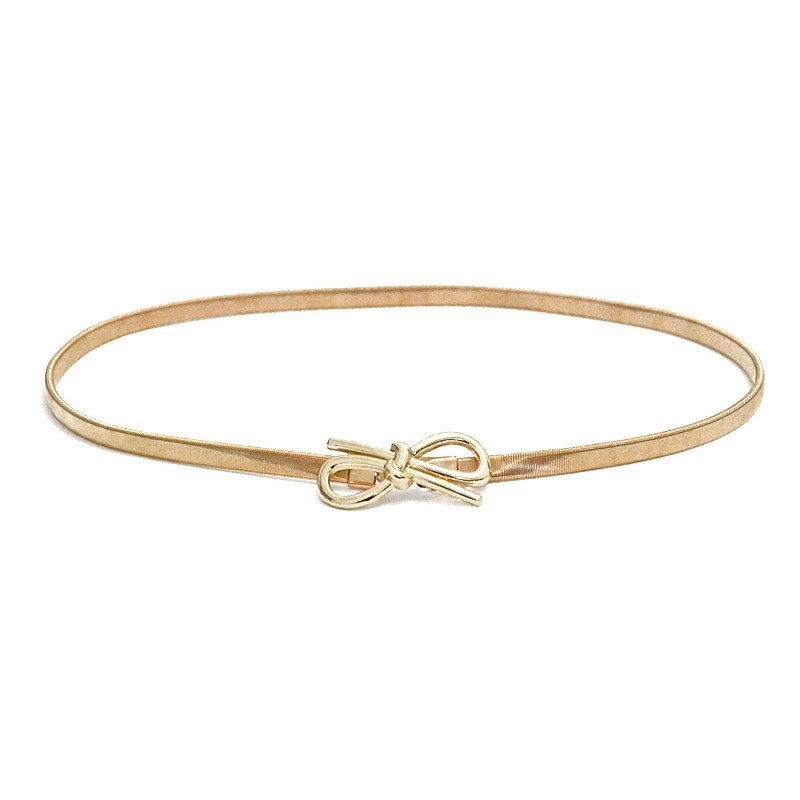 Women Elastic Metal Chain Belt Women Waist Gold Chain Belts Buckle Waist Belts For Ladies Dresses Waistband