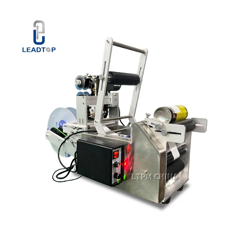 High Quality Semi-automatic Glass Round Bottle Small Tube Bottle Label Applicator Machine Water Bottle Labeling Machine Price