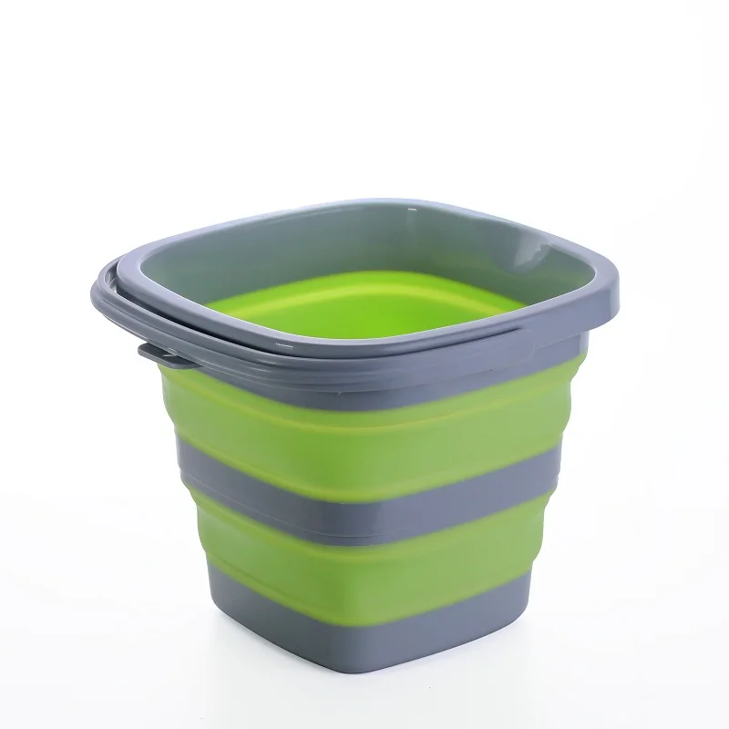 Portable Retractable Outdoor Water Storage Plastic Bucket Folding Foldable Collapsible Bucket
