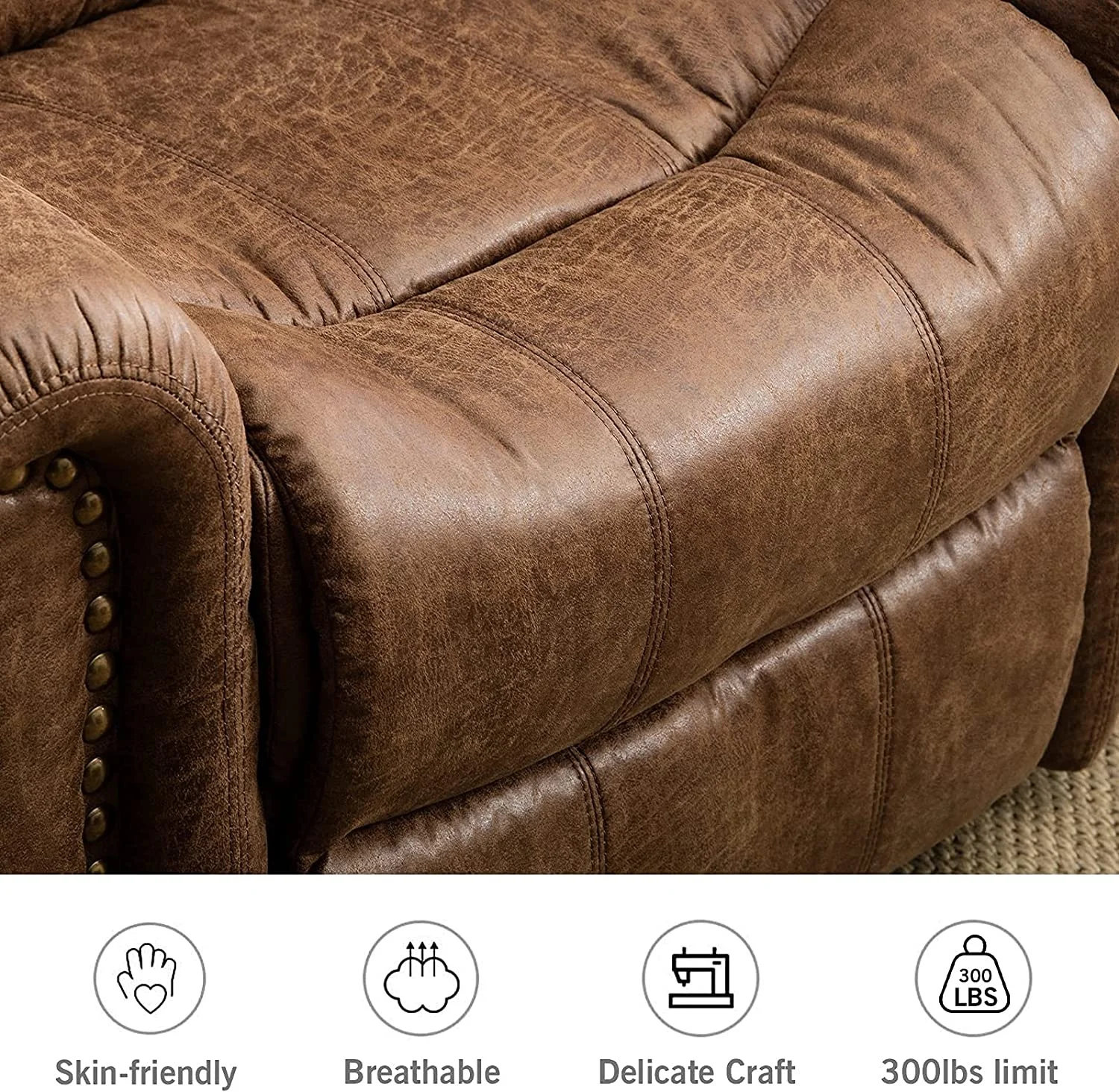 JKY Furniture Adjustable Reclining Leather Power Electric Recliner Sofa Chair Reclinable With Massage Function For Living Room