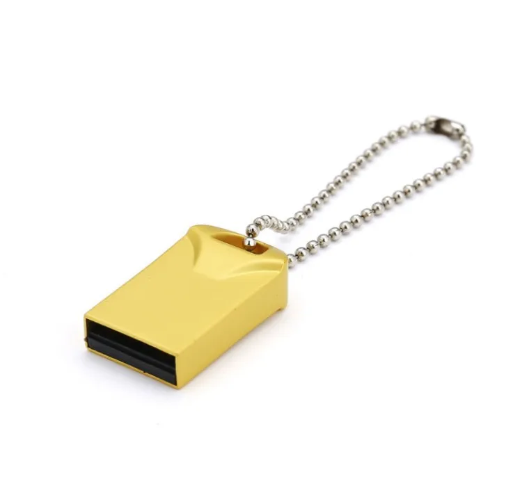 Custom LOGO Metal Silver Gold Mini USB 2.0 Memory Flash Pendrive Gadget 2gb 4gb 8gb bulk cheap good quality USB Flash Drive