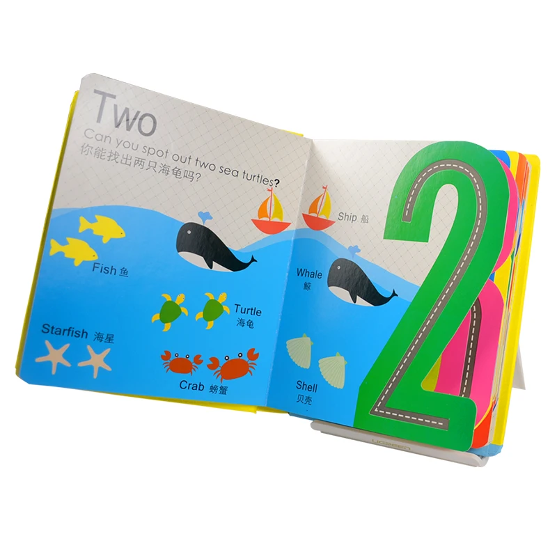 Professional manufacturer customized kids hardcover cut out board book educational activity lift flap books