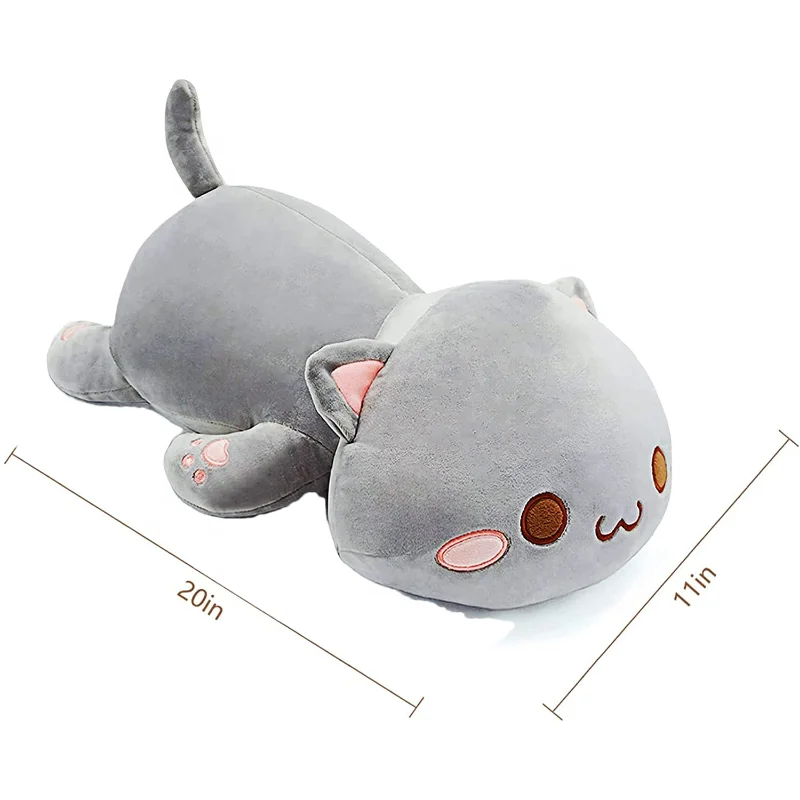 Wholesale Free Samples Low MOQ High Quality Super Soft Cat Plush  Glow Lighting Pillow For Kids