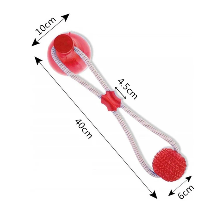 
Dog Rubber toy Bite-resistant Sucker Pull Ball Toy Pet Anti-boring Toy Pet Supplies 