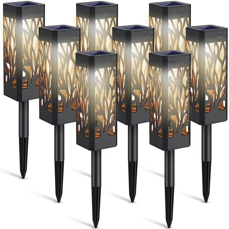 
8pcs led solar power ground lights outdoor waterproof floor decking outdoor garden lawn path lamp for park and square use 
