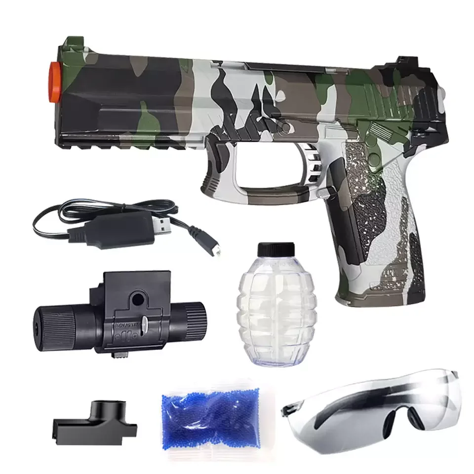 Jimei electric high speed gel bead blaster soft bullte gun toy safe and funny power spray toy guns for kids adults boys