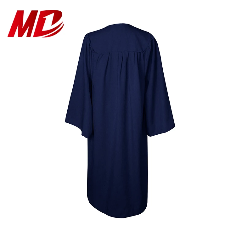 Custom Navy Blue Matte Cheap Adult Graduation Gown