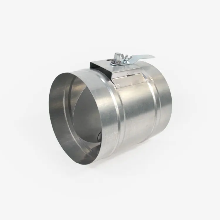 HVAC Galvanized Steel Round Air Duct Manual Regulating Damper Volume Control Damper