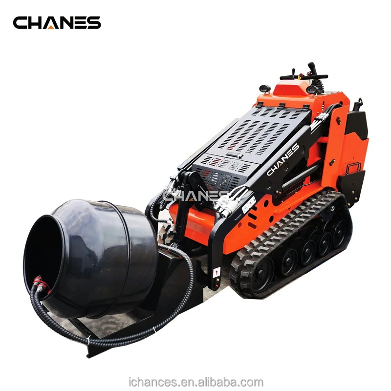 new small diesel mini skid loader attachment  volumetric concrete mixer volumetric machine price diesel for sale