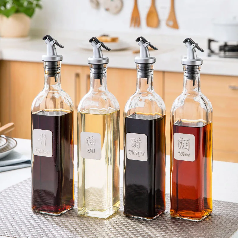 500ml High Borosilicate Glass Kitchen Cooking Olive Oil Storage Bottle