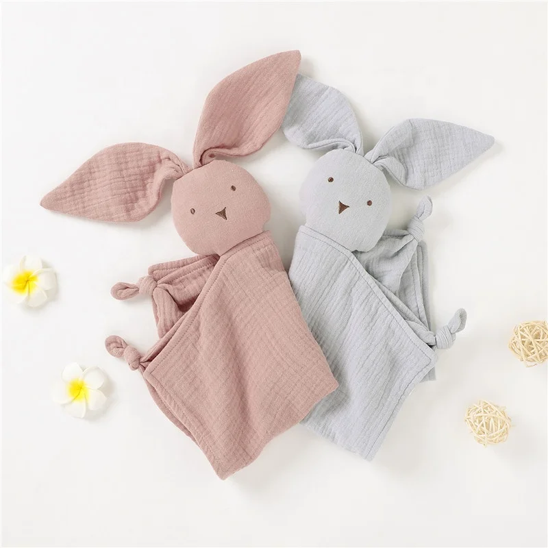 Organic Cotton Cute Bird Knotted Baby Blanket Comforter Muslin