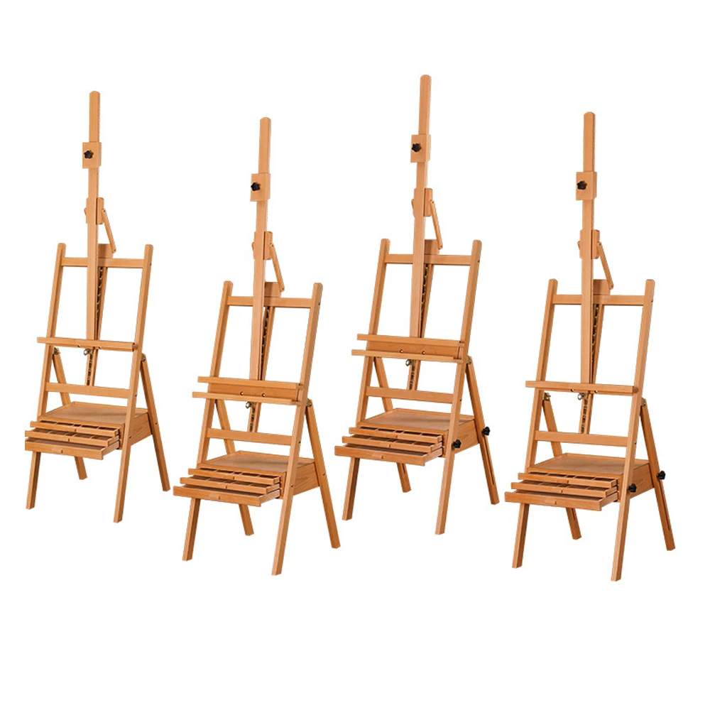 150-190cm Premium Beechwood Sketch Art Easel  Portable Wooden Easel With Drawer For Art Drawing