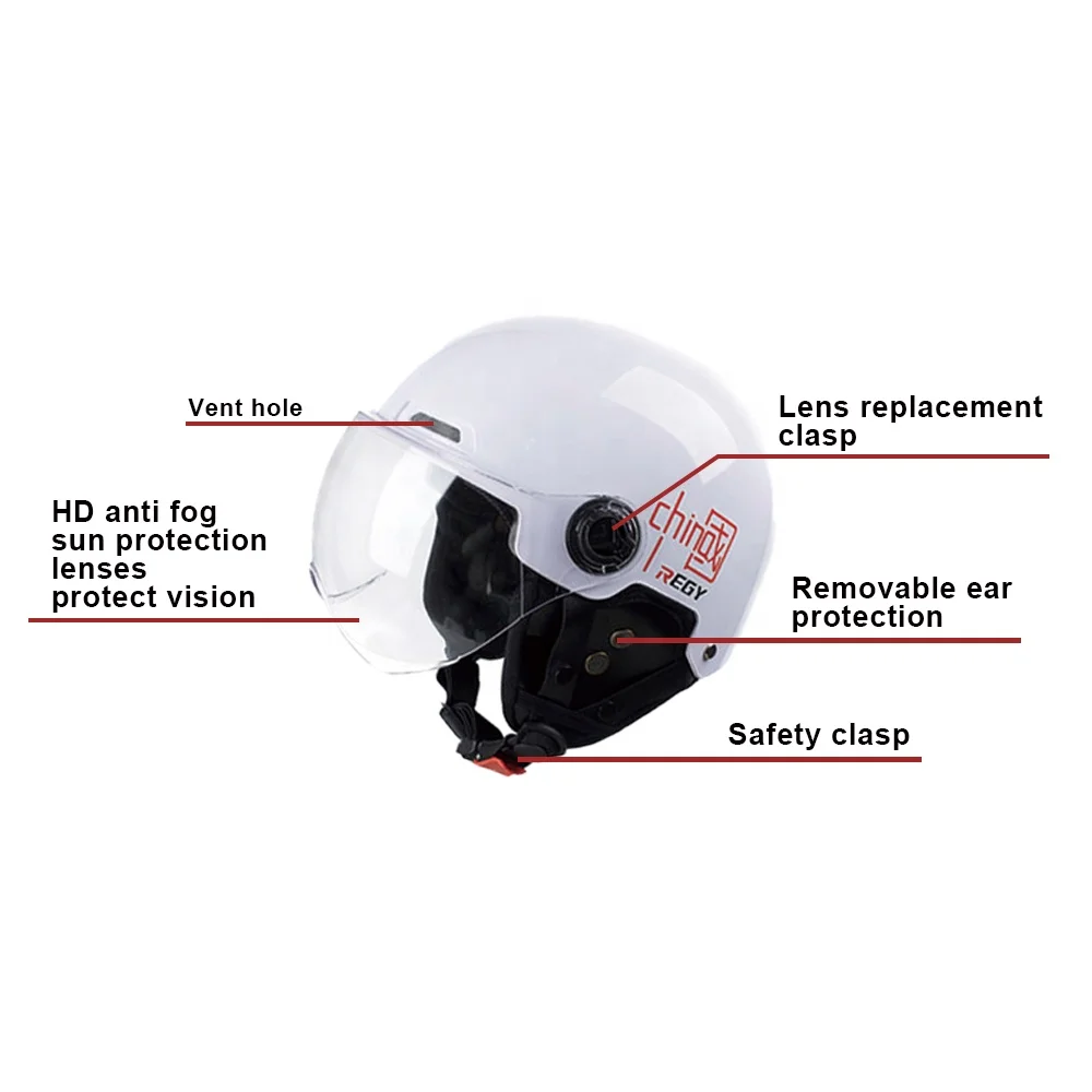 New CHina Logo Mask Hand Flag Open Face Motorcycle  Helmet Motorcycle CE Certification Motorcycle Manufacturers