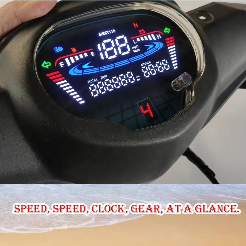 New arrival CRYTHON motorcycle speedometer digital kilometer gauge  LED