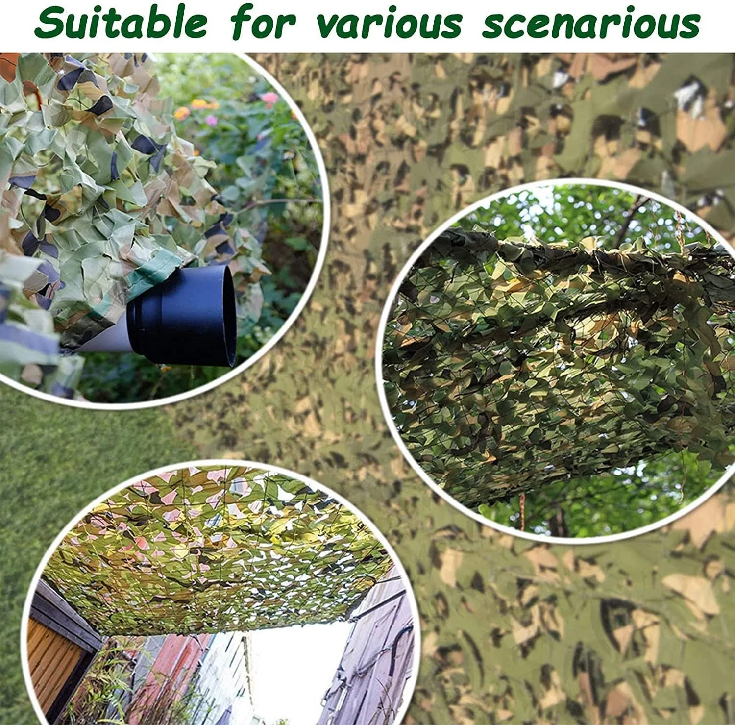 Durable Hunting Camo Burlap Conceal Netting Mesh Hidden Camouflage Net