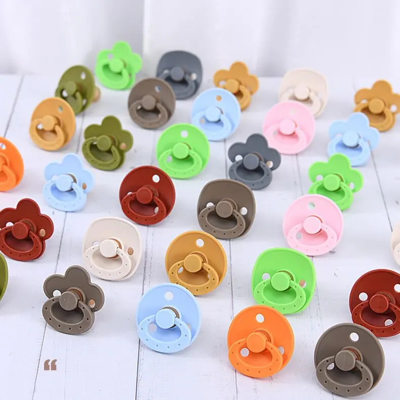 Candy Color Baby PP Pacifier Portable For Baby Pacifier Baby Pacifier Can Be Add logo Wholesale Liquid Silicone