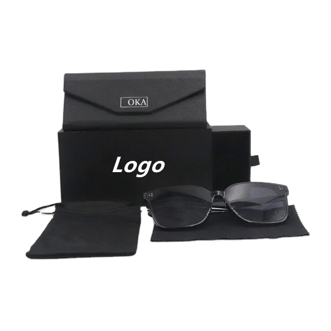 Hot selling case for sunglasses glasses box bag packaging leather foldable case sunglasses luxury sunglasses cases